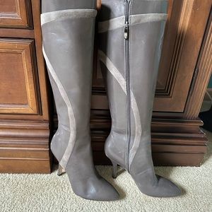 Via Spiga Gray Leather Boots